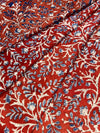 Brick Red Fakira Print Hand Block Printed Fabric