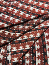 Brick Red Fakira Print Hand Block Printed Fabric