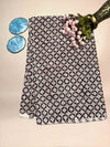 Off white Saudagiri Mul Hand Block Printed Fabric