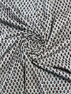 Black Saudagiri Mul Hand Block Printed Fabric