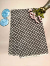 Gray Saudagiri Mul Hand Block Printed Fabric