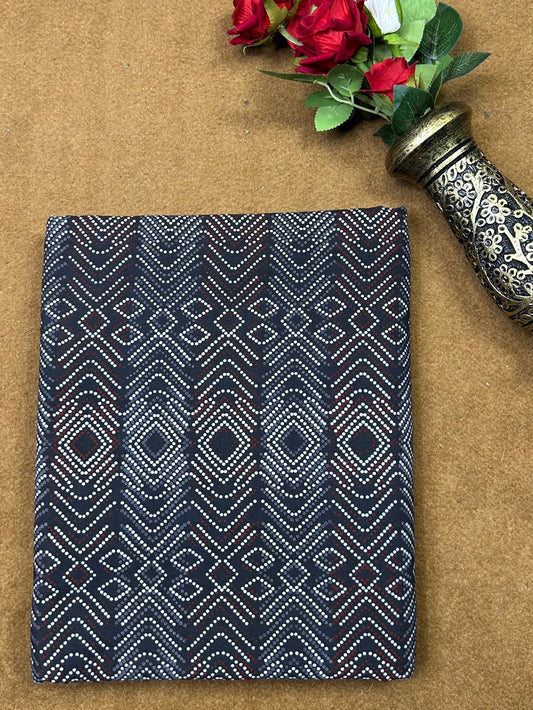 Semi Natural Hand-Block Printed Fabric