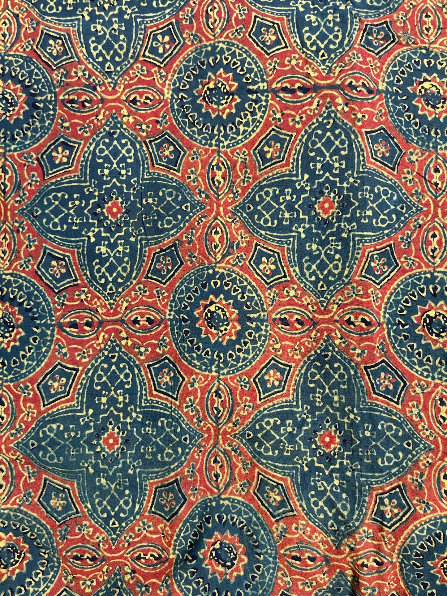 Super Ajrakh Handblock Printed Fabric