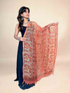 Orange Vanaspati Kota Handblock Printed Dupatta