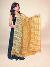 Mustard Vanaspati Kota Handblock Printed Dupatta