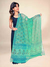 Mint Green Vanaspati Kota Handblock Printed Dupatta