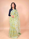 Anokhi Chanderi Handblock Printed Silk Saree