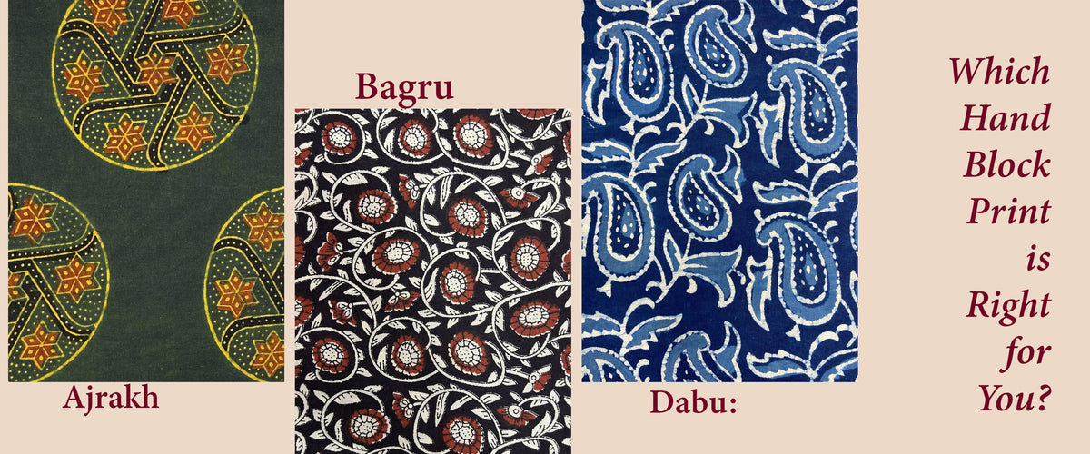 Ajrakh vs Bagru vs Dabu: Which Hand Block Print Is Right for You?