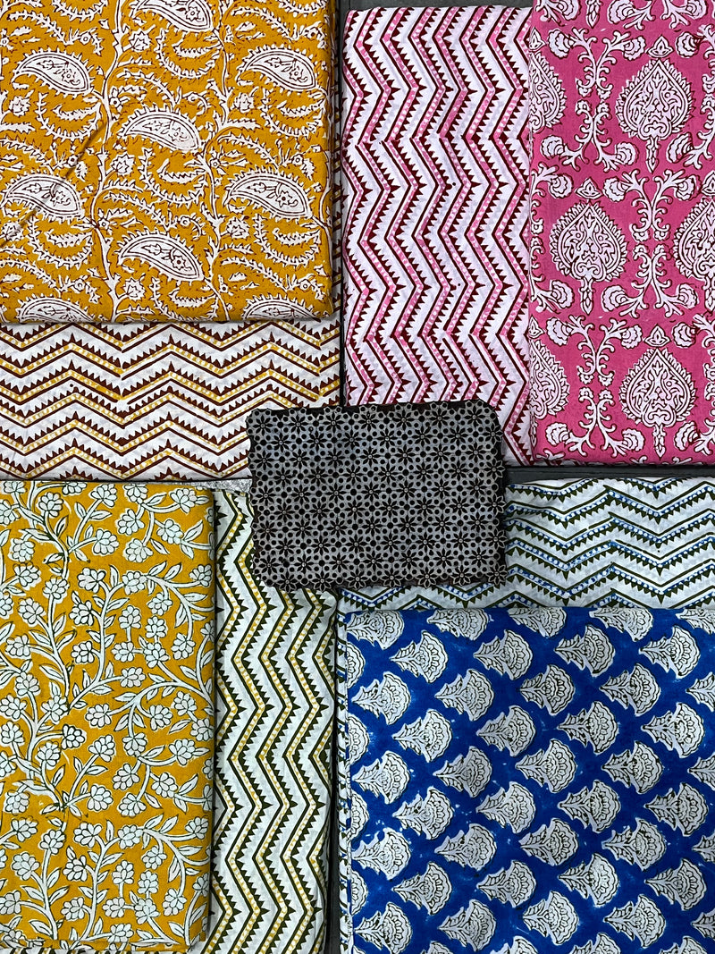 Indigo White Print Fabric