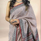 Maroon Fakira Assam Silk Handblock Printed Saree