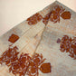 Multicolor Brush Hand Block Printed Fabric | Orange