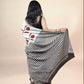 White Fakira Assam Silk Handblock Printed Saree