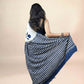 White Fakira Assam Silk Handblock Printed Saree