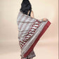 Maroon Fakira Assam Silk Handblock Printed Saree