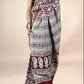 Maroon Fakira Assam Silk Handblock Printed Saree