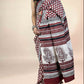Maroon Fakira Assam Silk Handblock Printed Saree