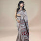Maroon Fakira Assam Silk Handblock Printed Saree