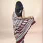 Maroon Fakira Assam Silk Handblock Printed Saree