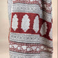 Maroon Fakira Assam Silk Handblock Printed Saree
