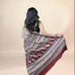 Maroon Fakira Assam Silk Handblock Printed Saree