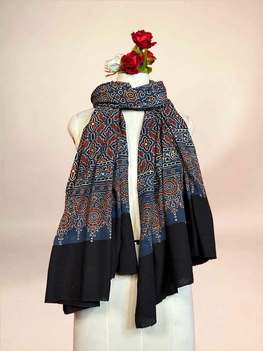 Ajarkh Cotton Handblock Printed Dupatta