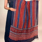 Maroon Ajrakh Linen Handblock Printed Dupatta