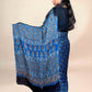 Blue Handblock Printed Ajrakh Modal Saree