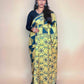 Mustard Ajrakh Modal Handblock Printed Saree