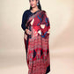 Crimson Ajrakh Modal Handblock Printed Saree