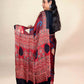 Crimson Ajrakh Modal Handblock Printed Saree