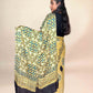 Butter Yellow Ajrakh Modal Handblock Printed Saree