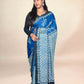 Royal Blue Ajrakh Modal Handblock Printed Saree