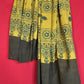 Handcrafted Yellow Ajrakh Cotton Dupatta with Ethnic Motif Pattern