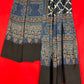 Traditional Ajrakh Print Cotton Dupatta with Floral Border Design