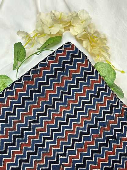Ajrakh Handblock Printed Cotton Fabric