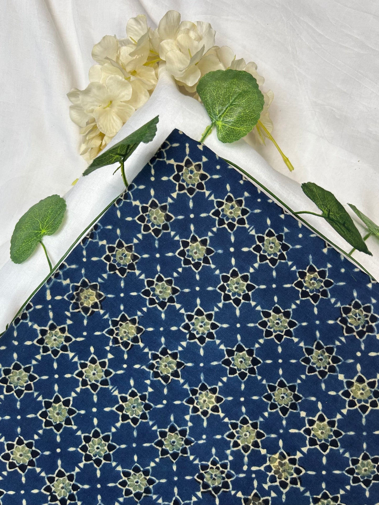 Ajrakh Handblock Printed Cotton Fabric