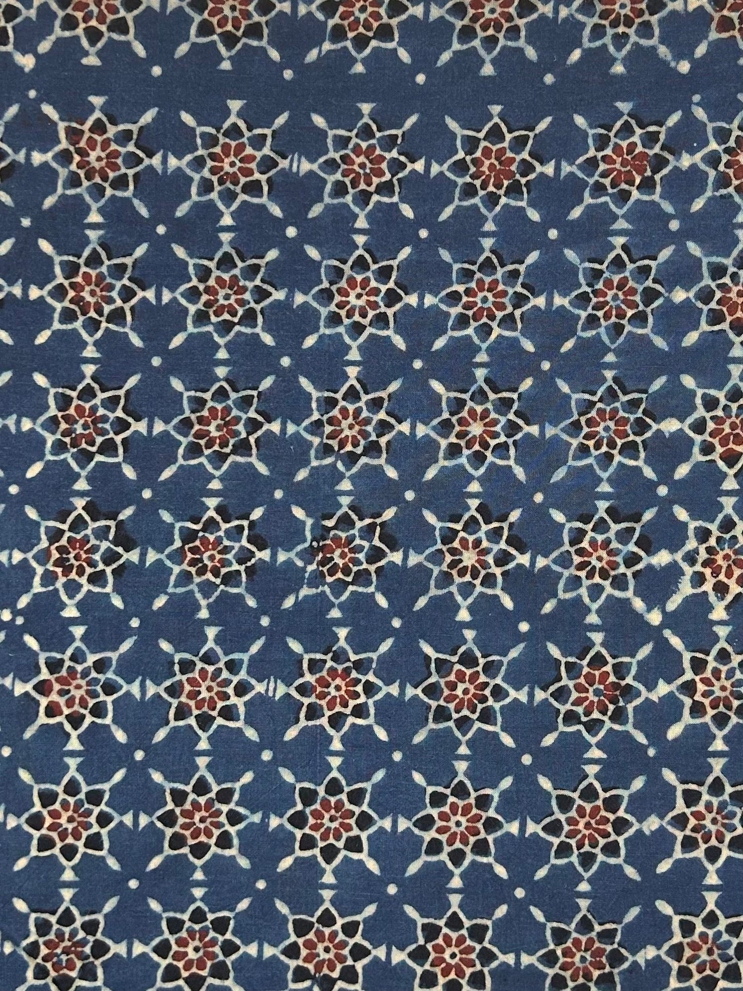 Ajrakh Handblock Printed Cotton Fabric