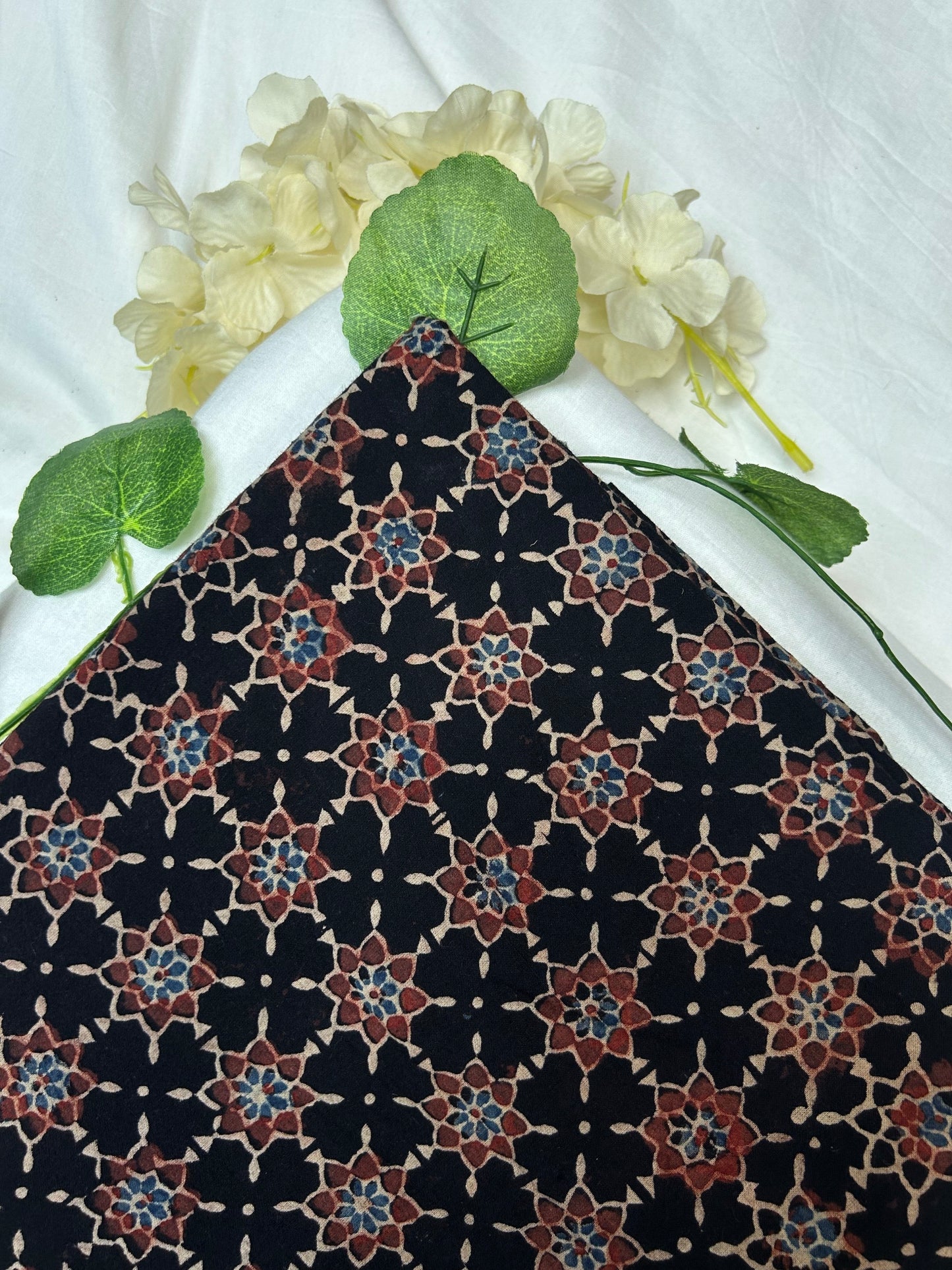 Ajrakh Handblock Printed Cotton Fabric
