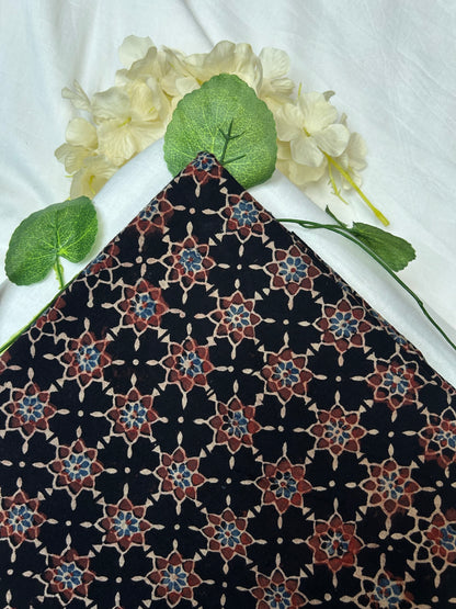 Ajrakh Handblock Printed Cotton Fabric