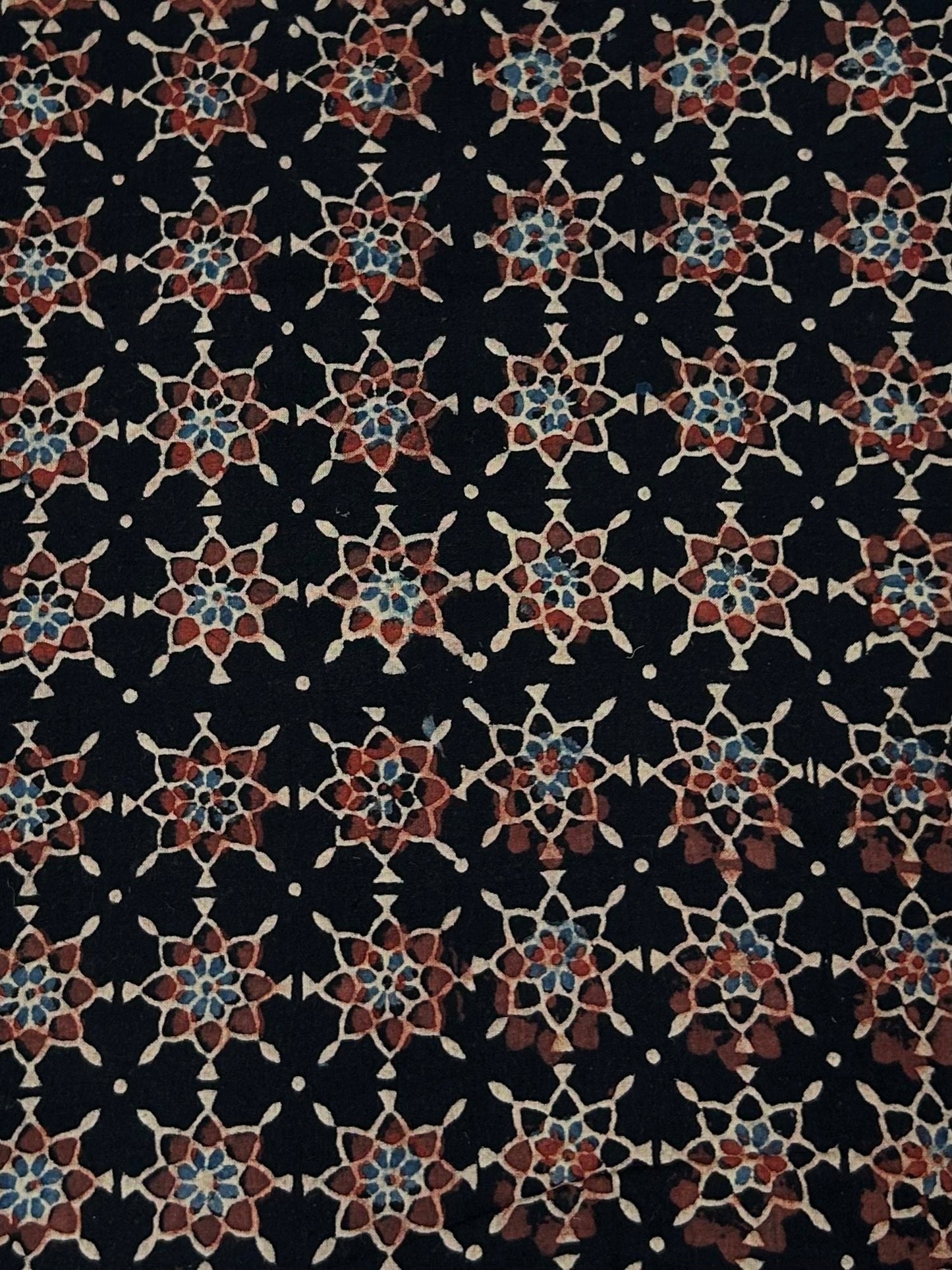 Ajrakh Handblock Printed Cotton Fabric