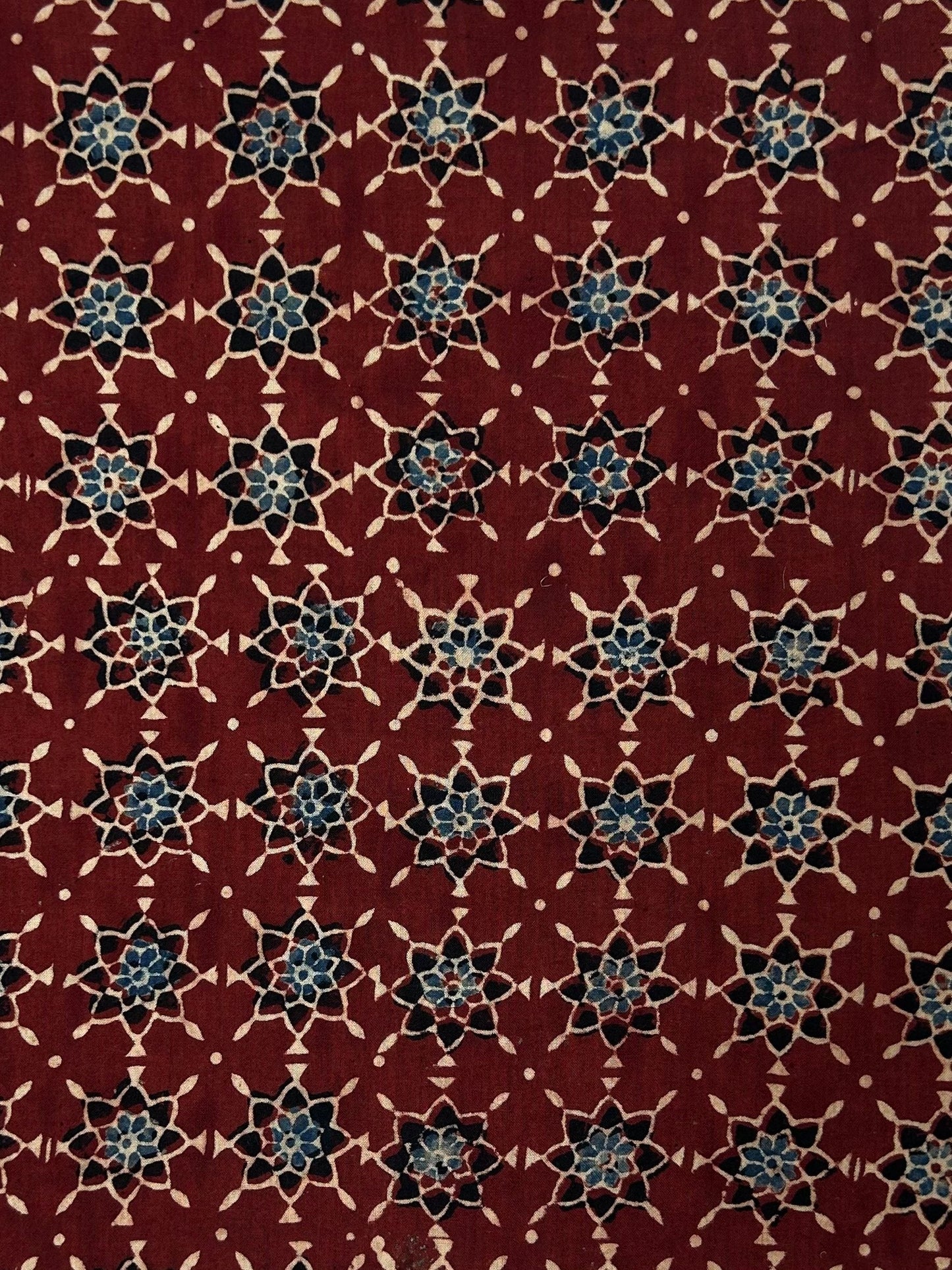 Ajrakh Handblock Printed Cotton Fabric