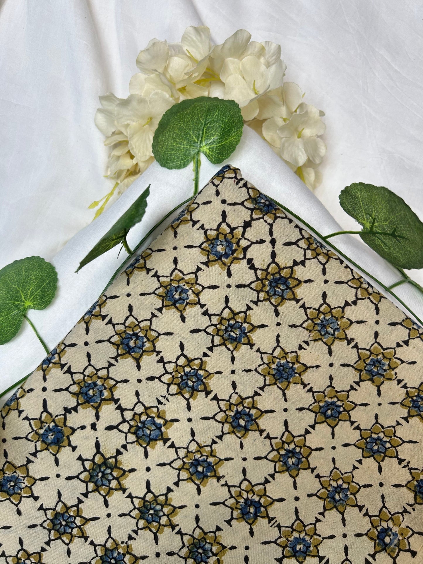 Ajrakh Handblock Printed Cotton Fabric