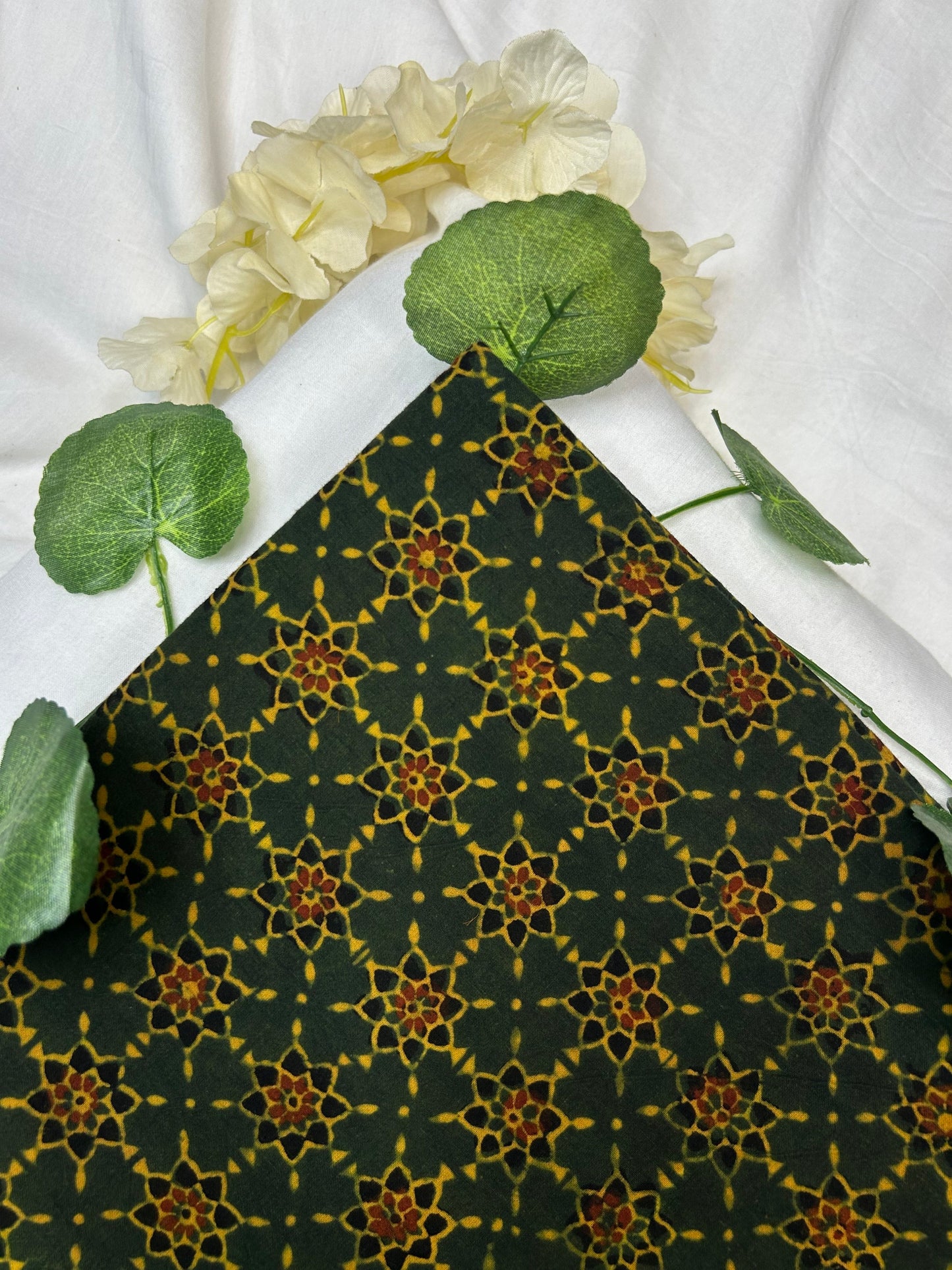 Ajrakh Handblock Printed Cotton Fabric