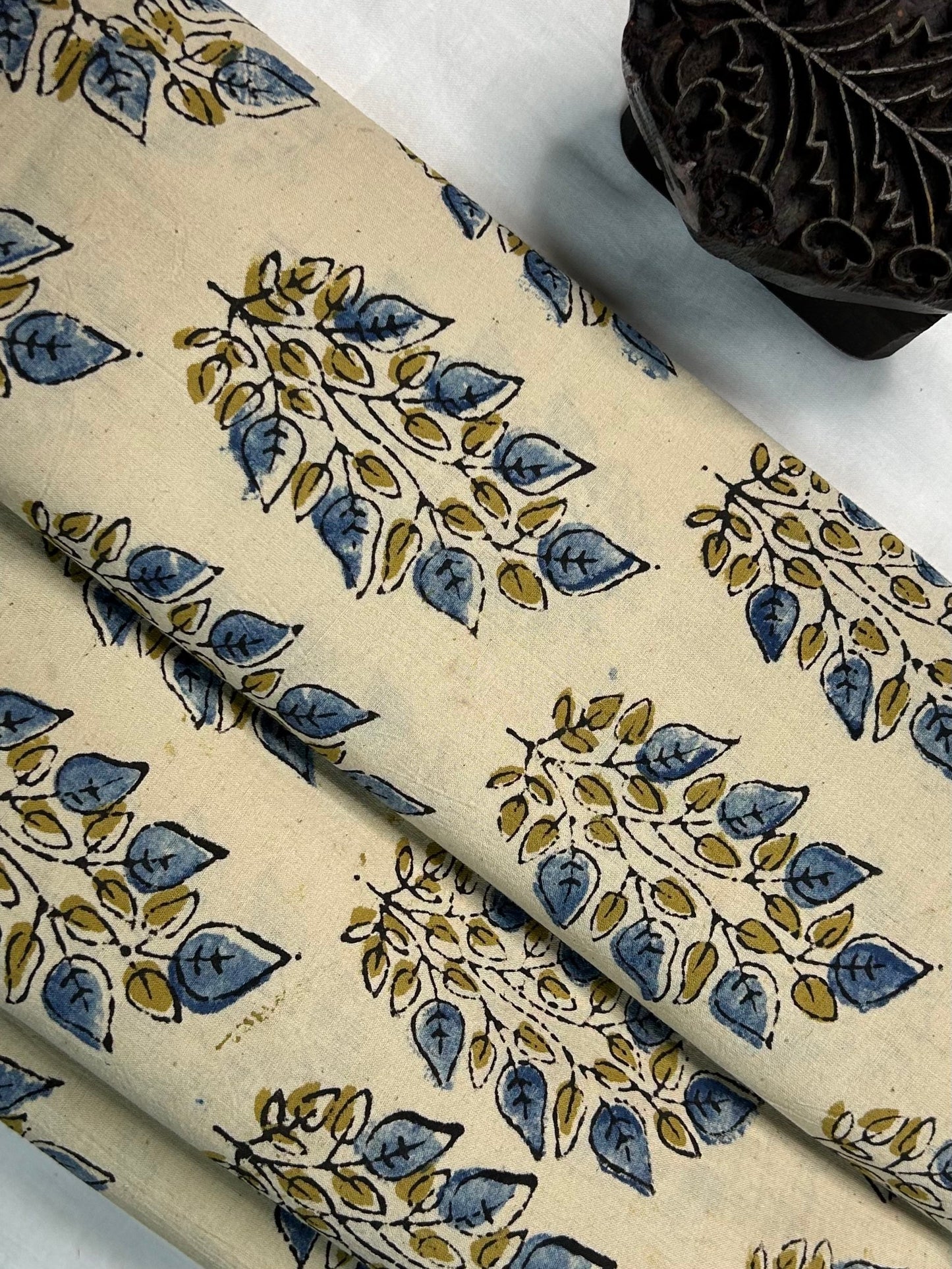 Ajrakh Handblock Printed Cotton Fabric