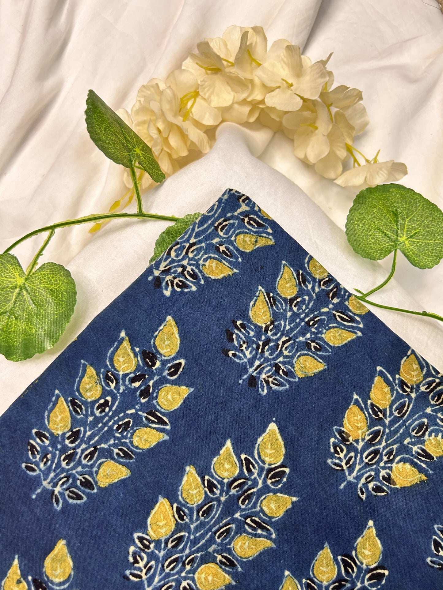 Ajrakh Handblock Printed Cotton Fabric