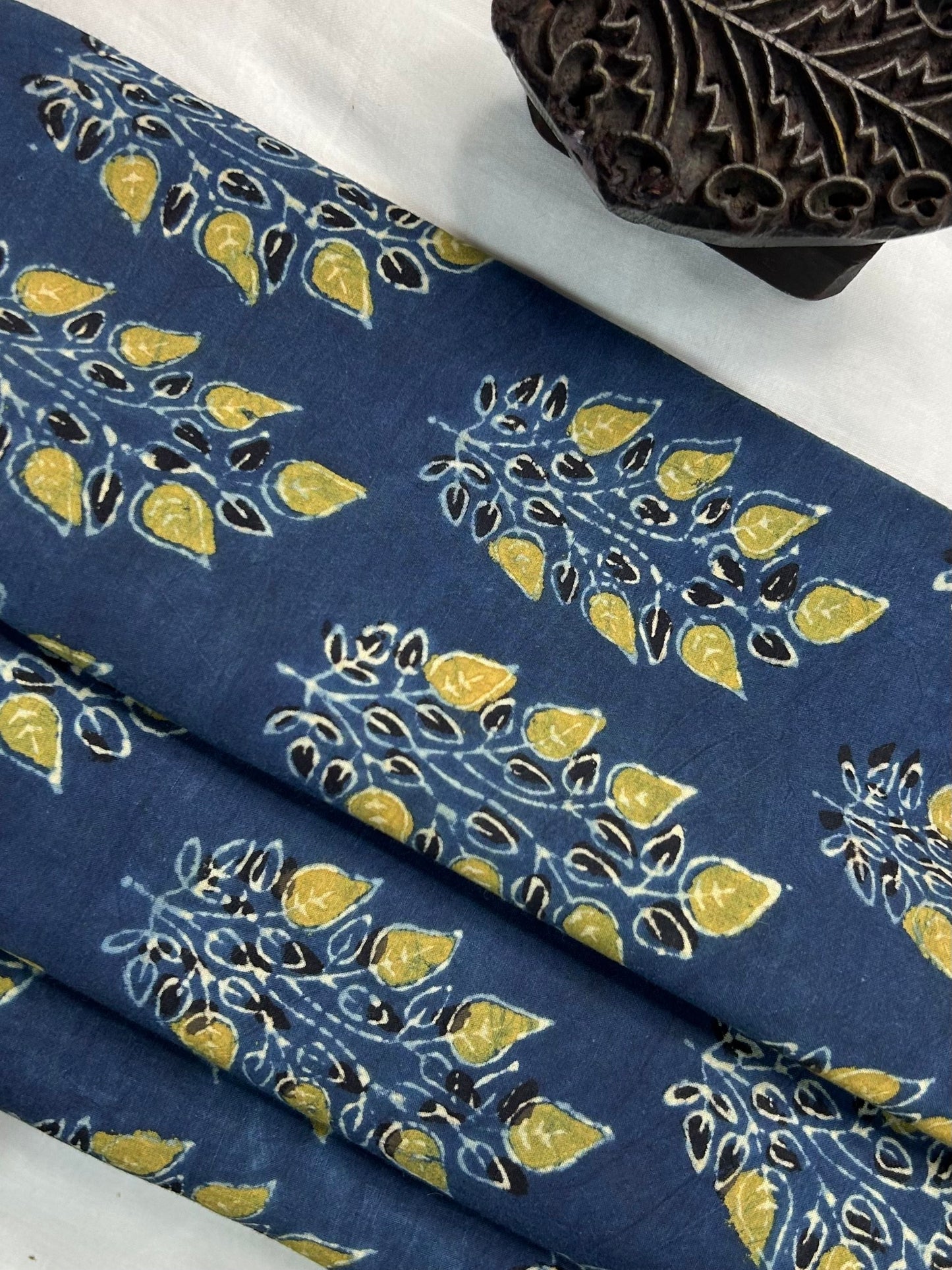 Ajrakh Handblock Printed Cotton Fabric