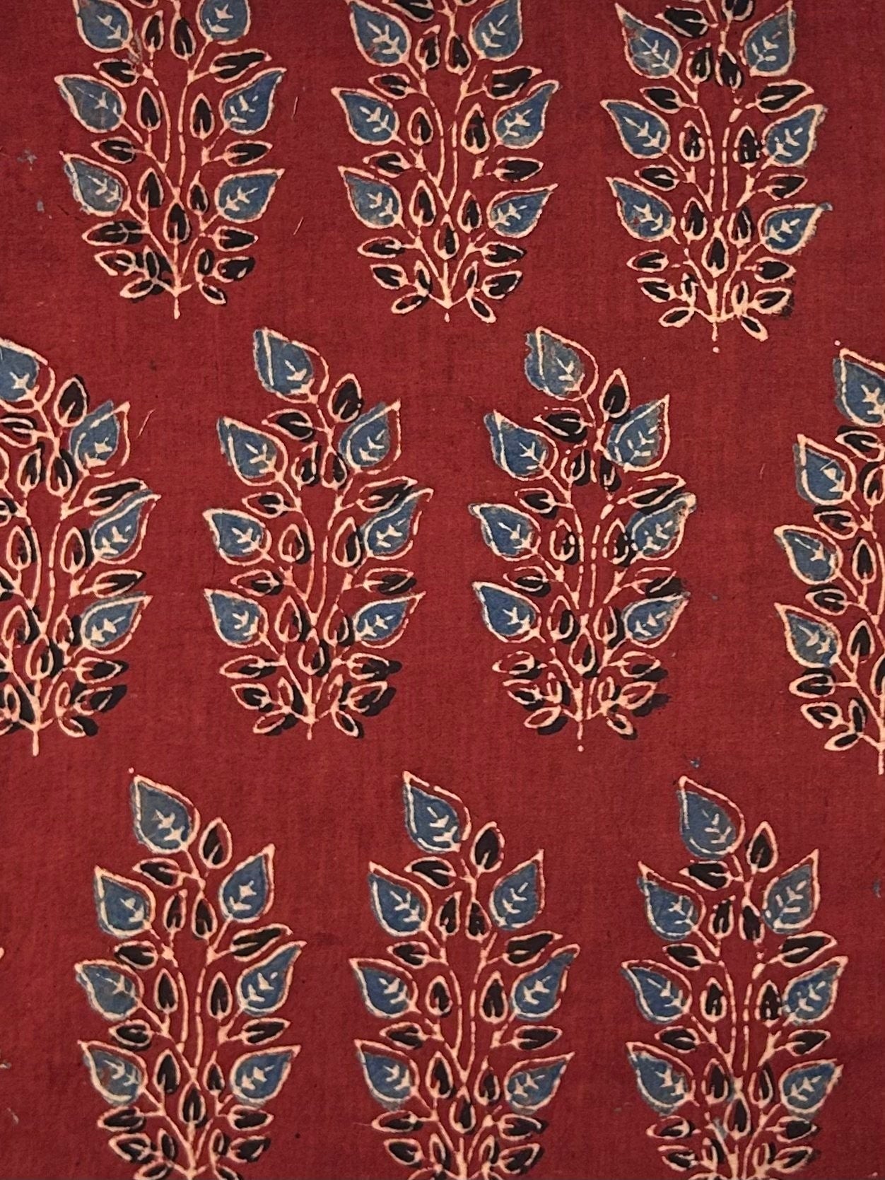 Ajrakh Handblock Printed Cotton Fabric