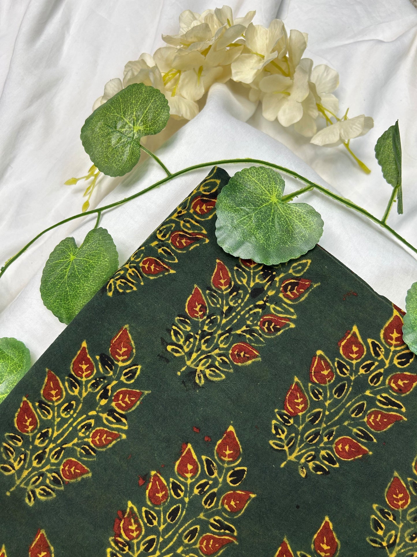 Ajrakh Handblock Printed Cotton Fabric