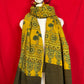 Yellow Ajrakh Cotton Handblock Printed Dupatta for Women