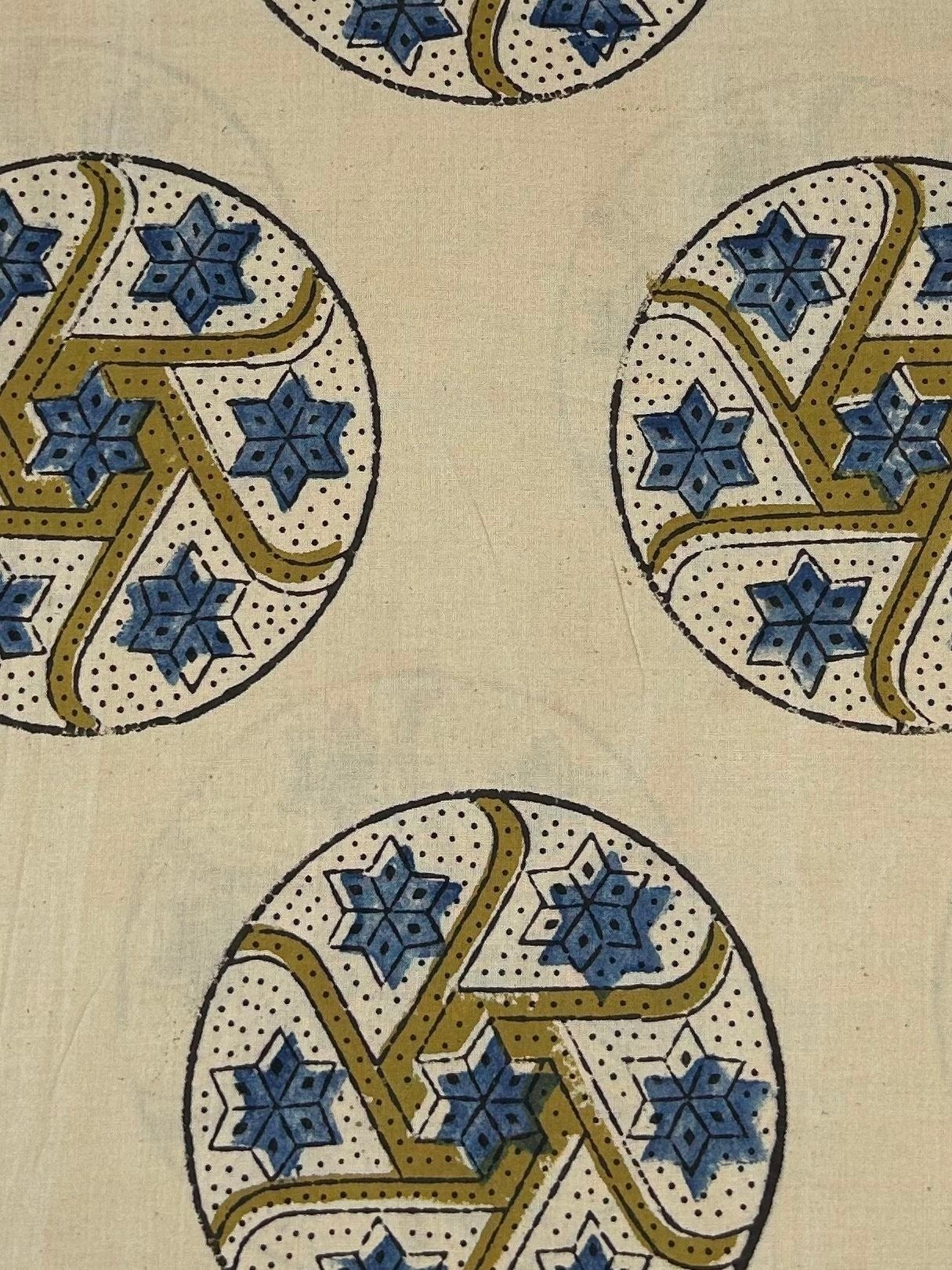 Ajrakh Handblock Printed Cotton Fabric